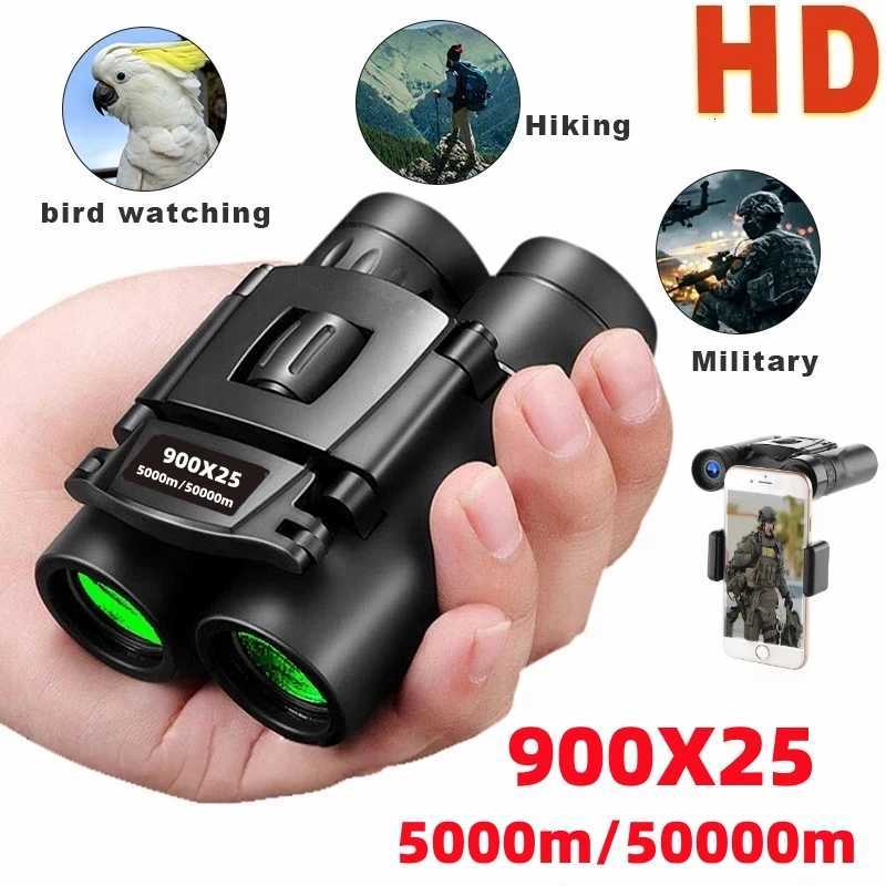 900x25 Zo Telescope Professional BAK4 HD Powerf Bino Long Range Portable Outdoor Folding FMC Binocar Camping Travel C251208