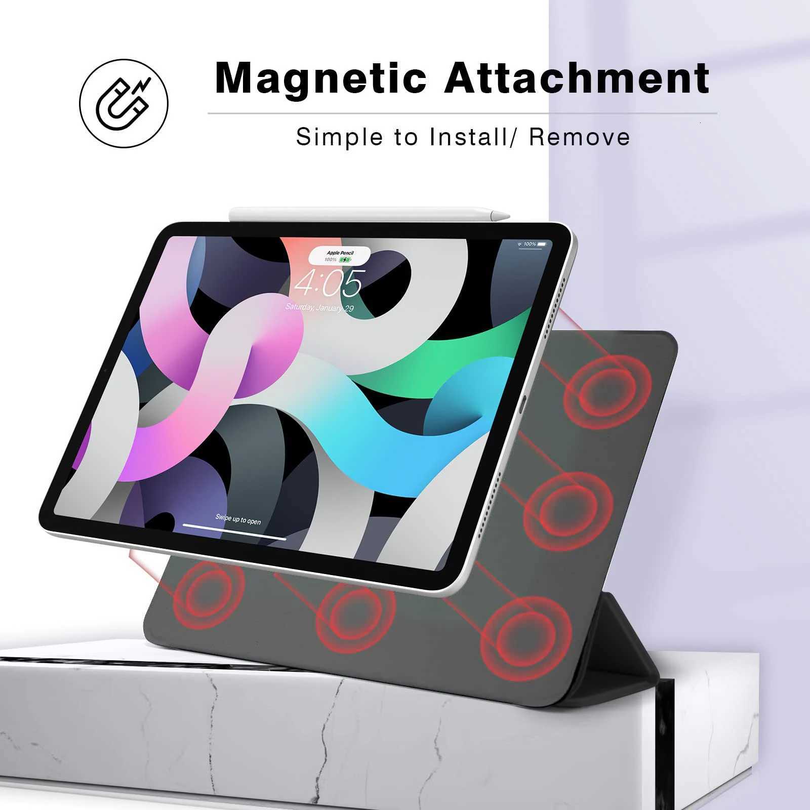 For iPad Pro 13 Case M4 2025 Air 11 M3 M2 Powerf Magnetic Attachment Slim Trifold Stand Case for iPad Air 5 6th 10th Pro 129 C251208