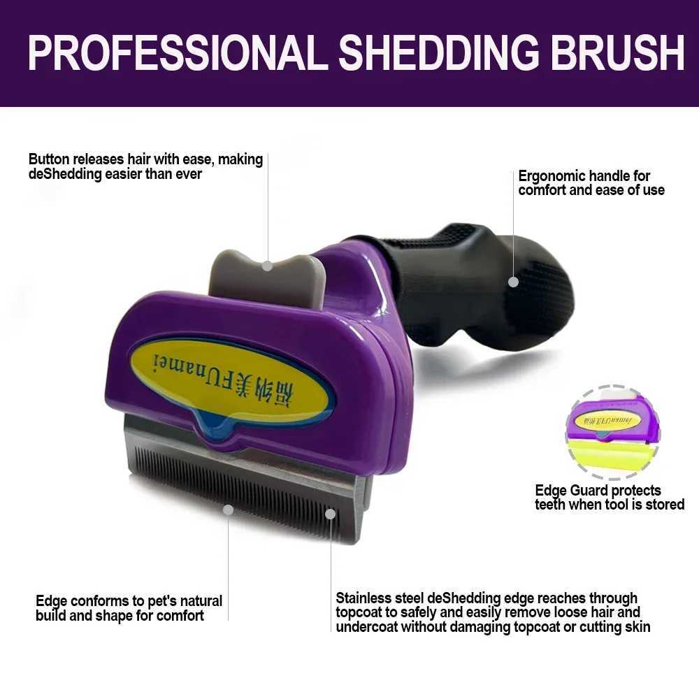 Pet Brush for Dogs Cats Dog Comb Pet Hair Removal Brush Cat Grooming Comb Dog Hair Remover Dog Accessories Dog Massage Combs M251208 - view 3