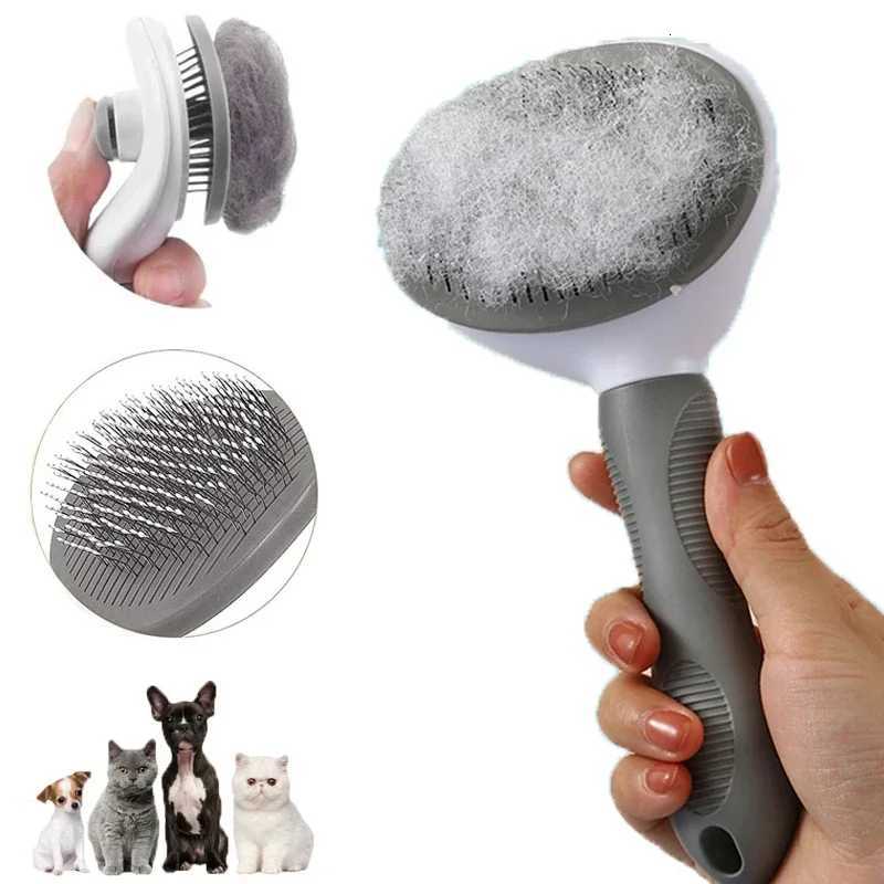 Dog Brush Cat Comb Animal Grooming Tools Dogs Accessories Cat Supplies Stainless Steel Beauty Massage Comb M251208