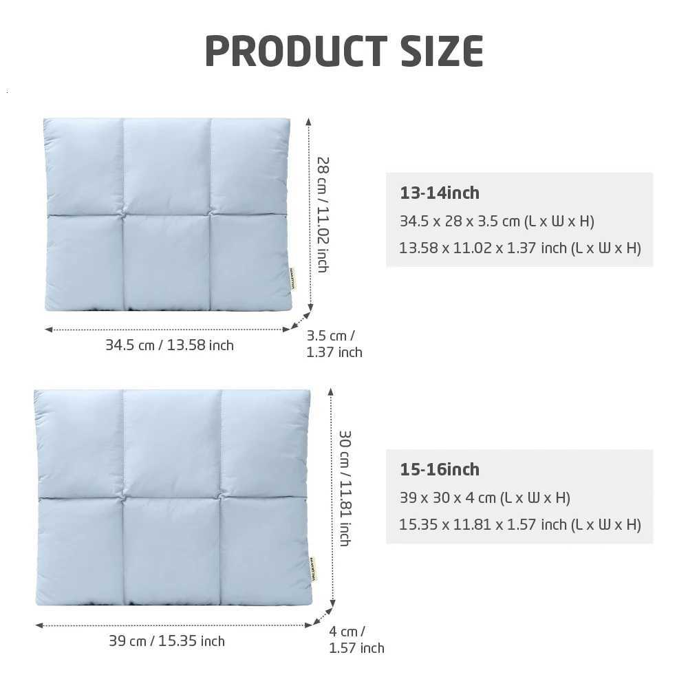 Puffy 13 14 Inch Laptop Sleeve Quilted Padded Computer Cover Bag for Women 14 16 inch Laptop Carrying Case for Macbook Air ProT251208