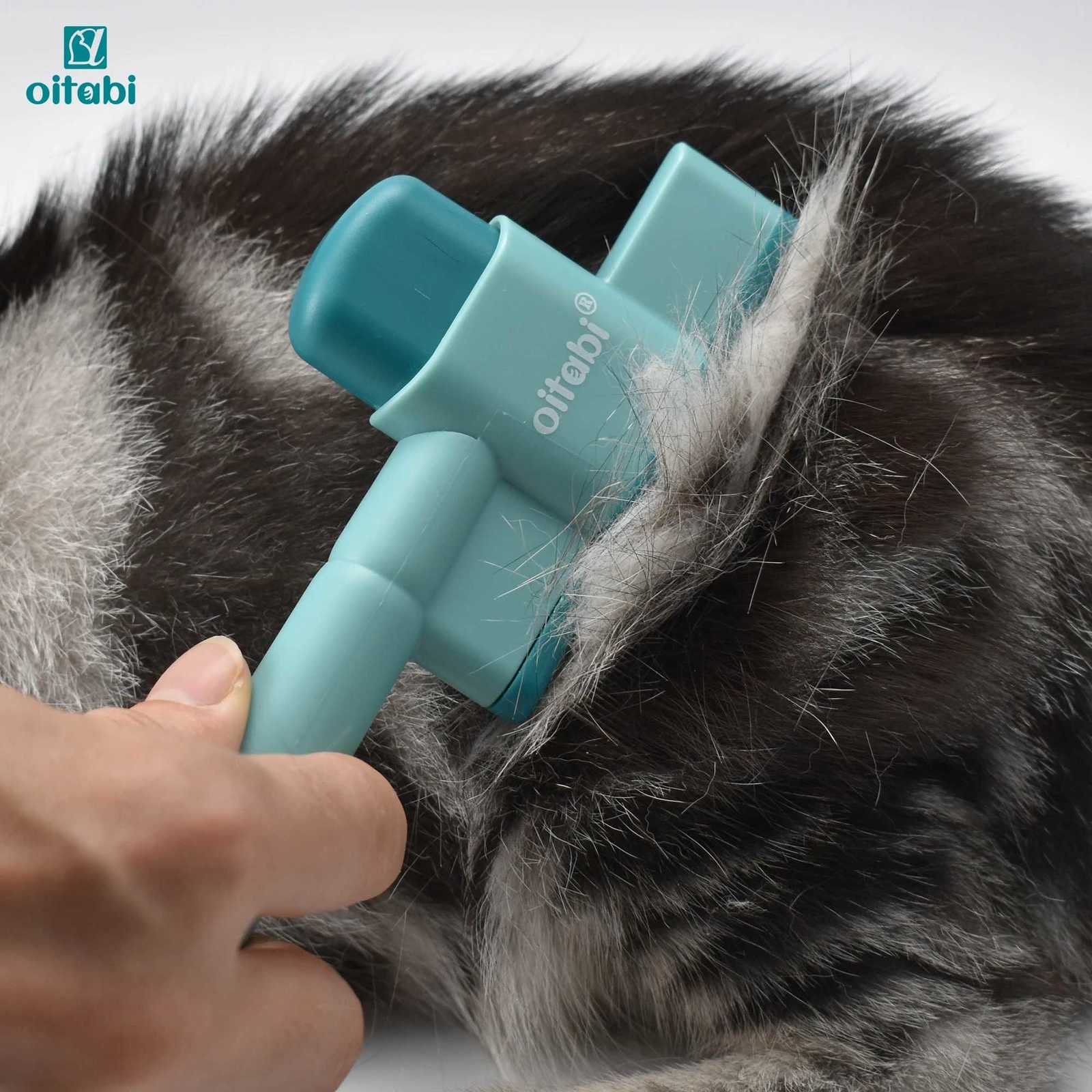 Oitabi 1/2PCS Flea Comb for Dogs and Cats with Release Button Fine Tooth Dog Comb for Pet Hair Removal Cleaning Remove Fleas Eg M251208 - view 7