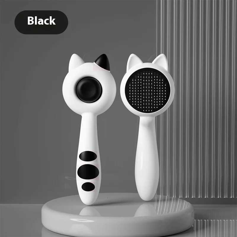 Self Cleaning Cat Brush Pet Grooming Tool Removes Loose Fur Magic Deshedding Comb for Cats Massage Slicker Brush Easy to Clean M251208 - view 7