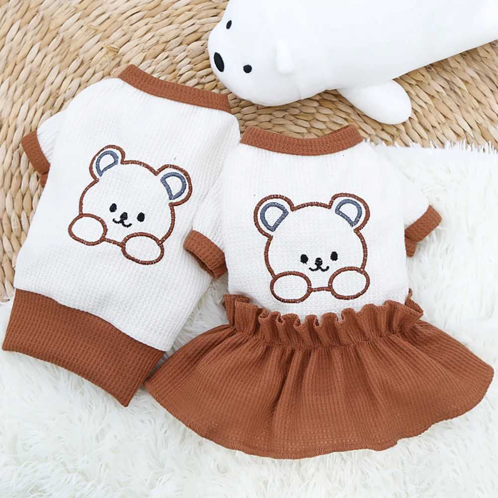 Spring Dog Dress Pet Skirts Pet Lovers Clothes Comfortable Soft Puppuy Dogs Cats Vest Dress Pet Clothes Dog Clothes M251208