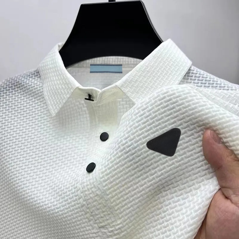 Mens Polo T Shirt Designer T Shirts Embroidery Womens Letter Pure T-Shirts Printing Black White Summer Casual Short Sleeve