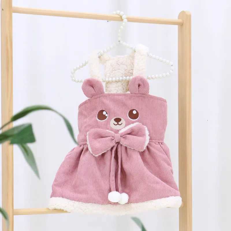 Cute Bear Spring Clothes For Dogs Pink Yellow XS 2XL Puppy Apparel Animal Skirt For Small Medium Pet Cat Luxury Accessories Pug M251208
