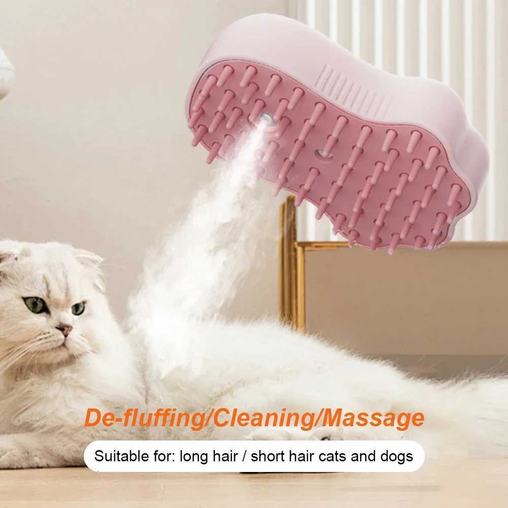 Cat Bath Brush 3 in 1 Multifunction Steaming Grooming Brush Rechargeable Dog Spray Brush for Long/Short Hair Pets Massage Comb M251208 - view 7