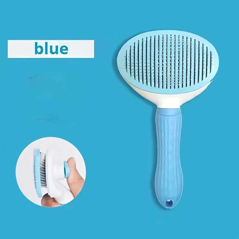 Easy One-Click Pet Hair Removal Brush - Gentle Grooming for Dogs Cats Pet Grooming M251208 - view 4