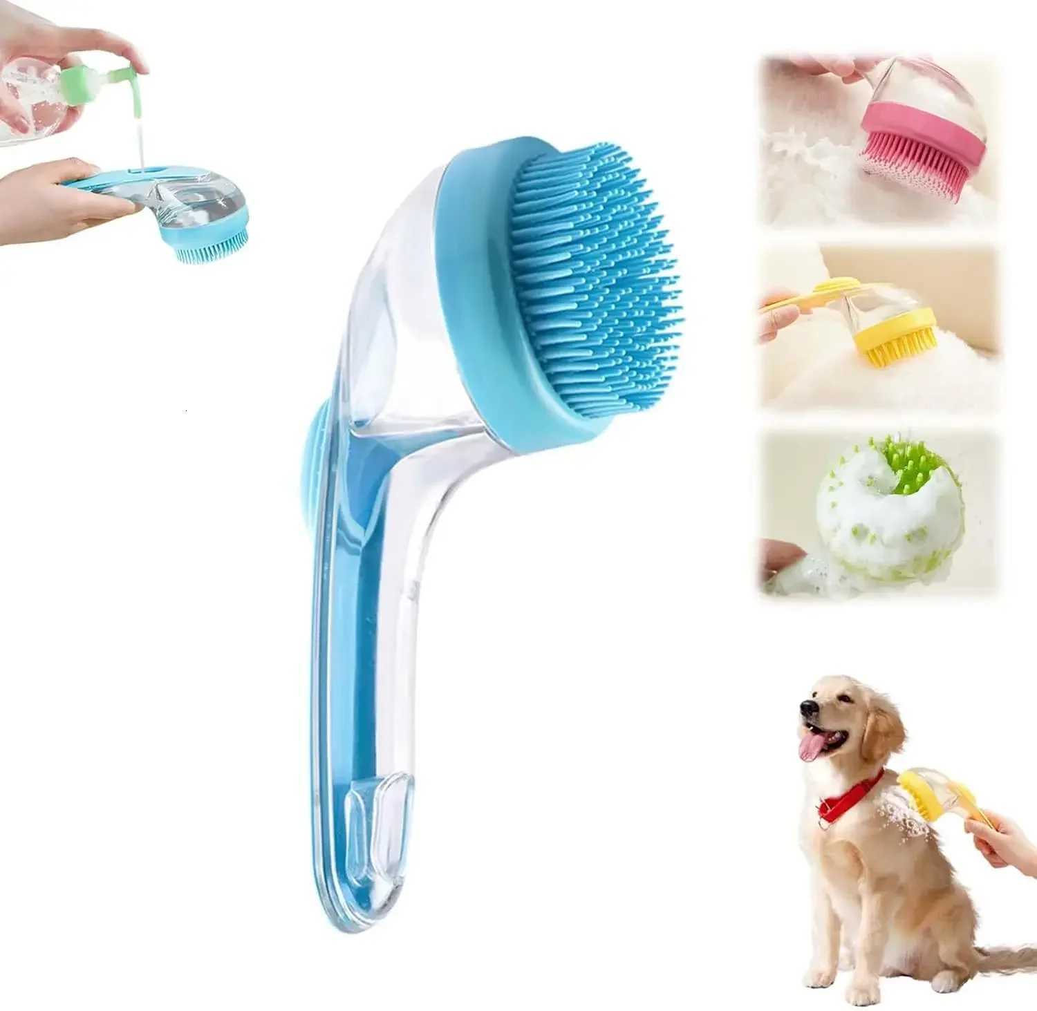 Pet Grooming Brush - Bath Massager Bubble Maker Paw Washer Bath Brush Scrubber Shampoo Brush for Long/Short Haired Dogs Cats M251208 - view 7