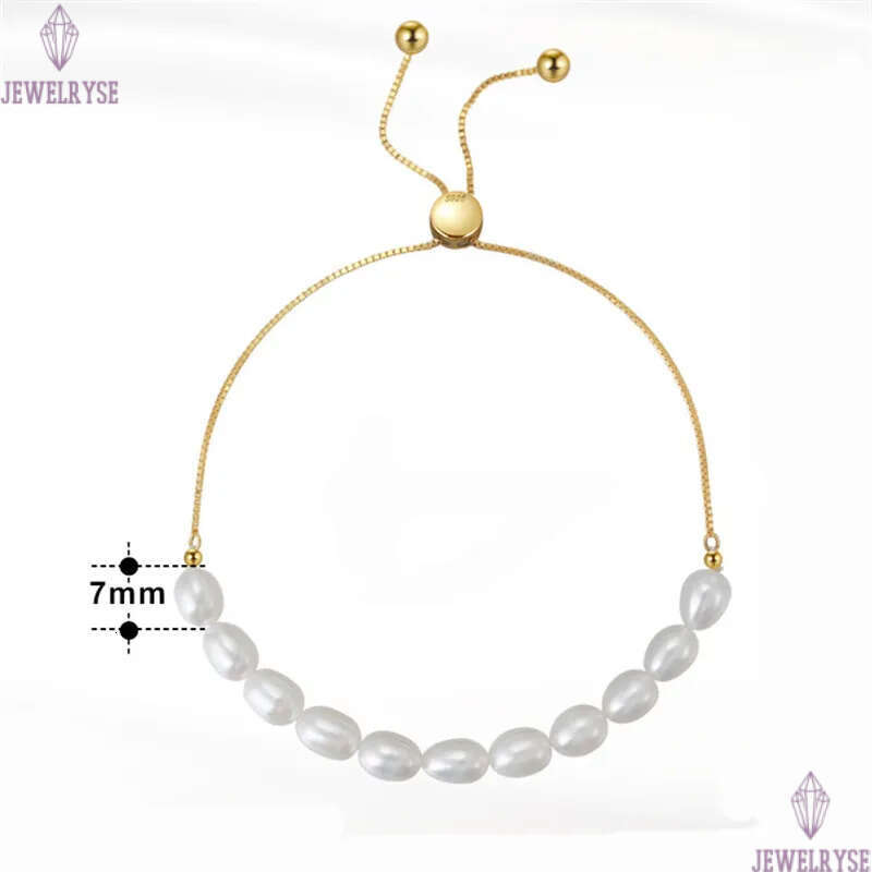 charm 7mm natural pearl bracelet designer woman 14k gold chain s925 sterling silver luxury bracelets womens jewelry length adjustable birthday friend 