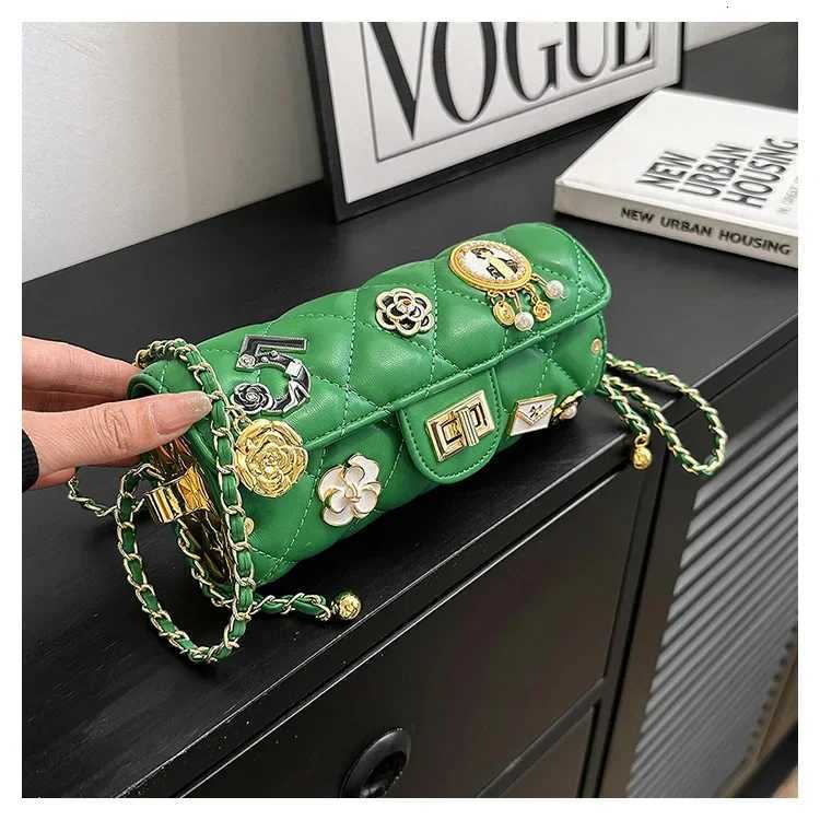 2025 Cool Fi Bag for Wen New Design Advanced Badge Ladies Cross Cylindrical Shoder Bag with Advanced Sense Chain Y251208