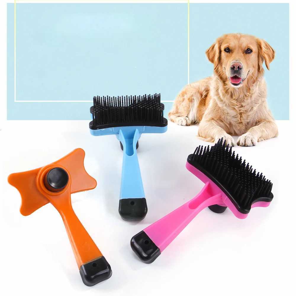 Pet Deshedding Brush - One-Click Hair Removal Tool for Cats Dogs Grooming Comb for Shedding Reduction Massaging Beauty Brush M251208
