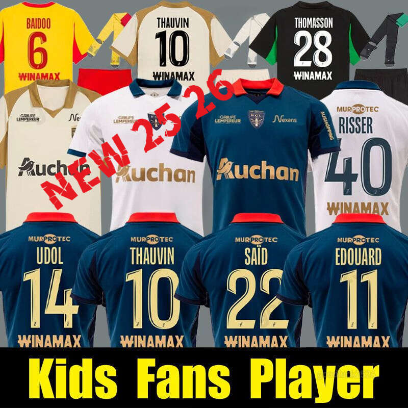 25 26 Home Away Maillot RC Lens Soccer Jerseys THIRD Saint-Barbe Special KAKUTA FULGINI DIOUF SPIERINGS GANAGO SOTOCA WAHI Football Shirt Jersey Men Kids Kit