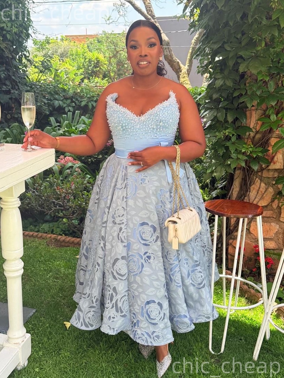 Aso Ebi A-line Light Sky Blue Prom Dresses 2026 Lace Pearls Sweetheart Evening Formal Party Second Birthday Engagement Gowns Plus Size Dress For Speci
