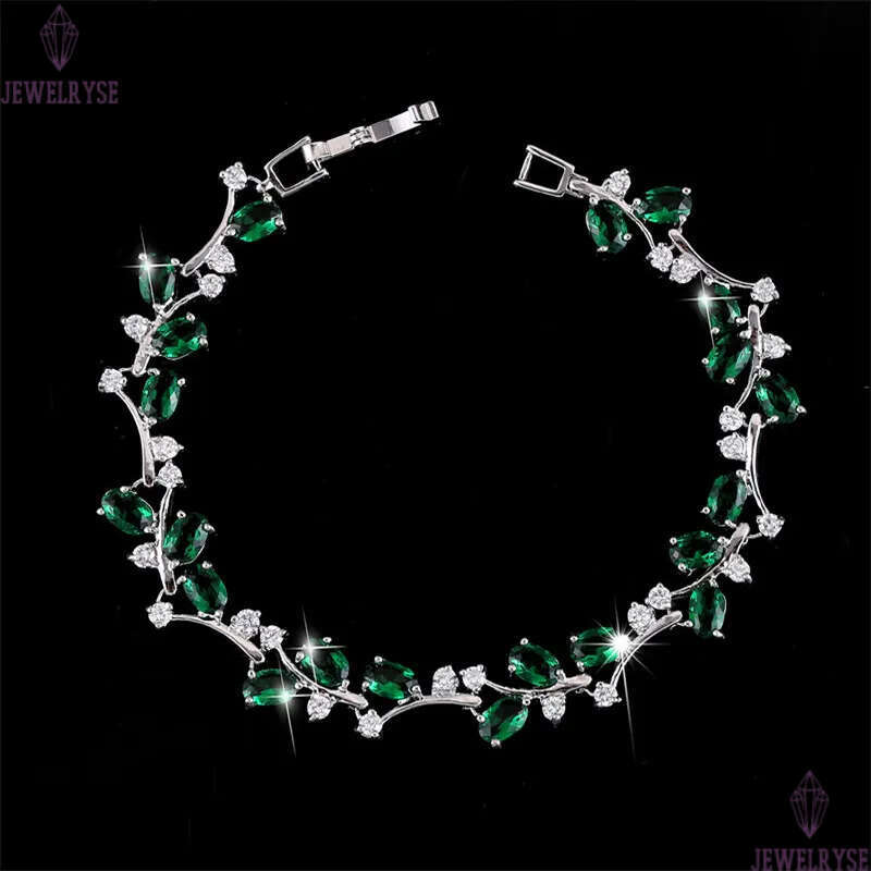 luxury fashion bracelets designer for woman jewelry charm bracelet silver white green ruby sapphire AAA cubic zirconia brass womens valentines day gif