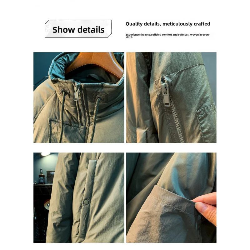 Winter down jacket trend casual mens warm and cold resistant clothing 2025 thick y251205