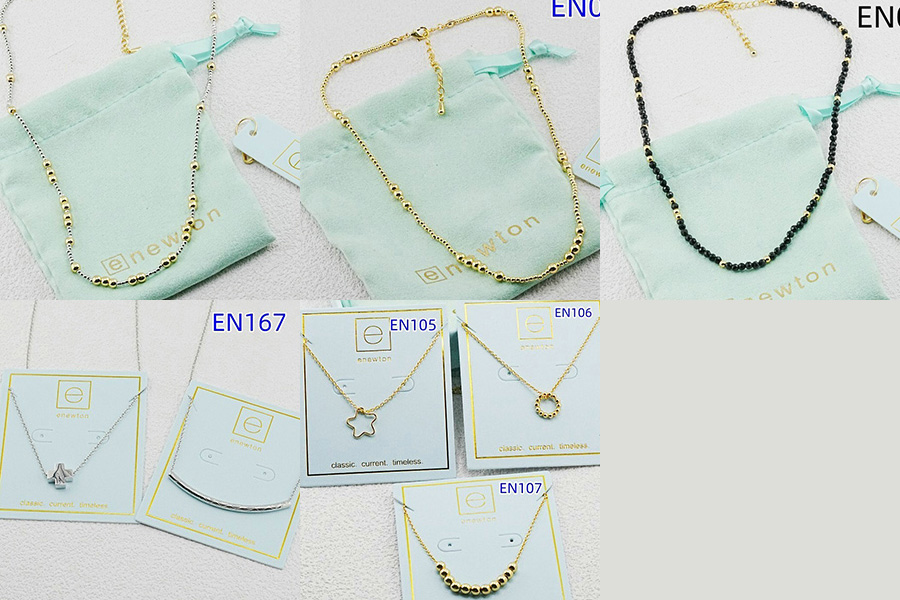 High Quality Enewton Beads Cross Silver Gold Filled Pendant Necklace Sets Birthday Gift 1:1 Brand EN022
