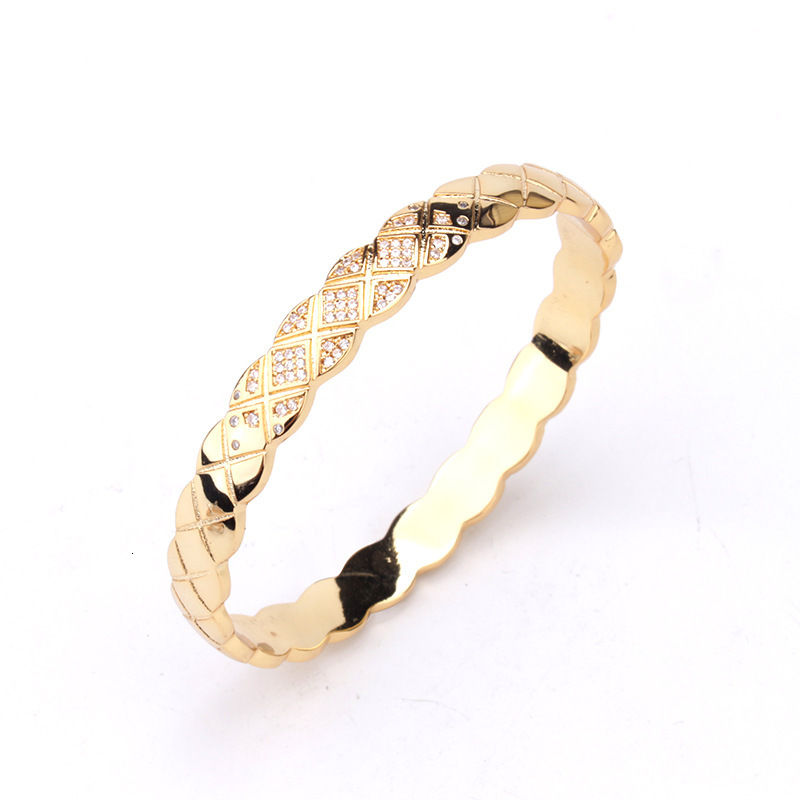 American Creative Small Fragrance Diamond Bracelet Micro Inlaid Zircon Versatile Women's Bracelet Simple Internet Celebrity Same Style Jewelry 9B