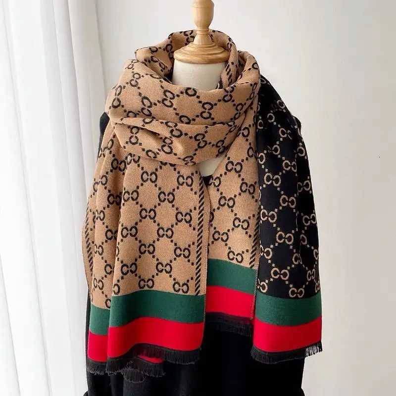 Luxury New Luxury Winter Two-Sided Cashmere Long Fringe Scarves High Quality Women Thicken Wrap Shawl Ladies Pashmina Warm Scarf Y251208a