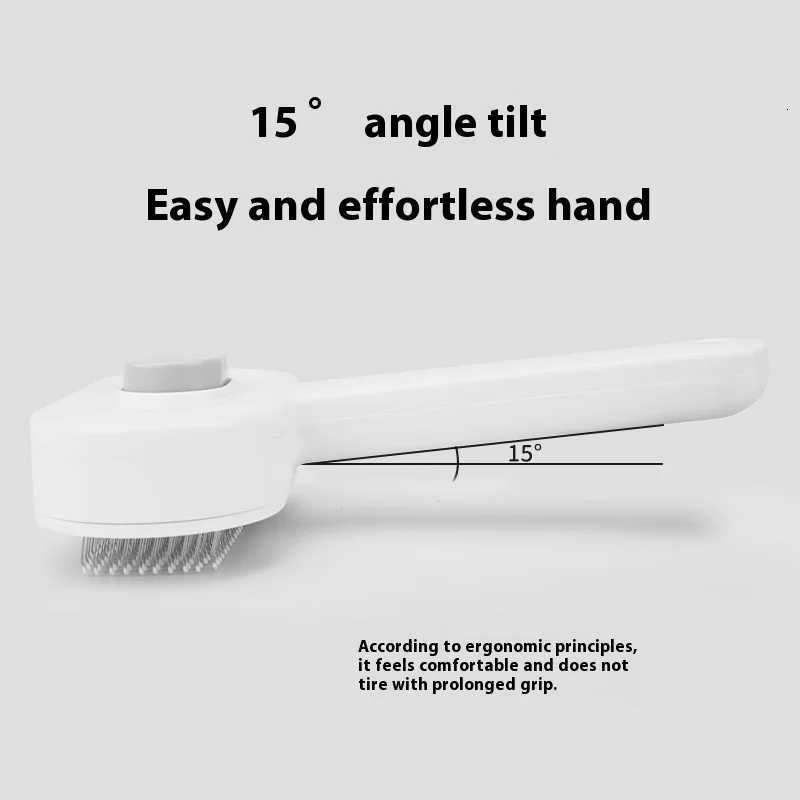 Professional Stainless Steel Pet Grooming Brush 2 in 1 Deshedding and Massage Tool for Cats and Dogs with Comfort Grip M251208 - view 4