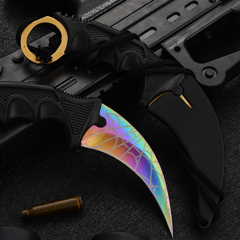 16cm Karambit Lostlight Shadow Claw Knife Game Peripheral Figure Samurai Katana Cosplay Weapon Prop with Holster Gift Collection