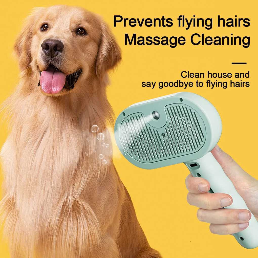 Pet Spray Grooming Comb Steamy Floating Hair Removal Cleaning Steam Brush Styling supplies For Dogs Cats Accessories M251208 - view 4