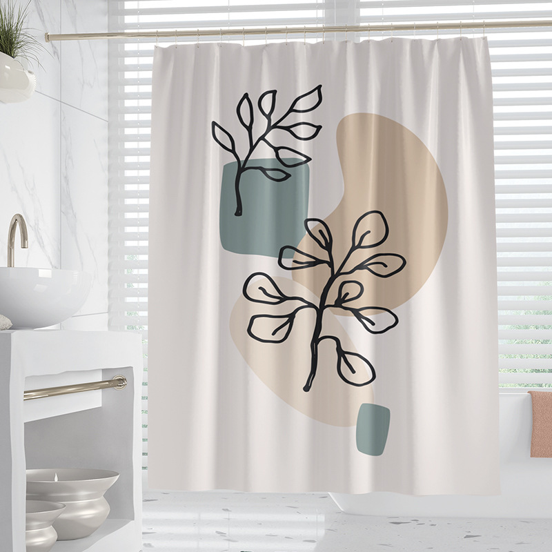 YL-37910 Digital Printed Waterproof Shower Curtain/Bathroom Partition Curtain - Waterproof and Mildew-proof