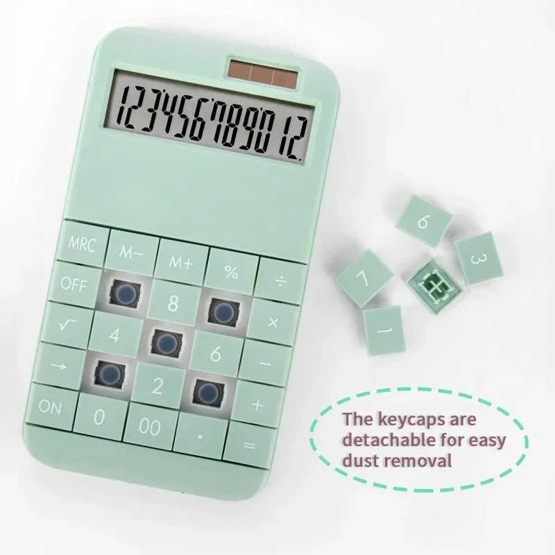 12-Digit Large LCD Display Calcator Standard Function Calcator with Solar Battery Dual Power For He Basic Desktop Off H251208