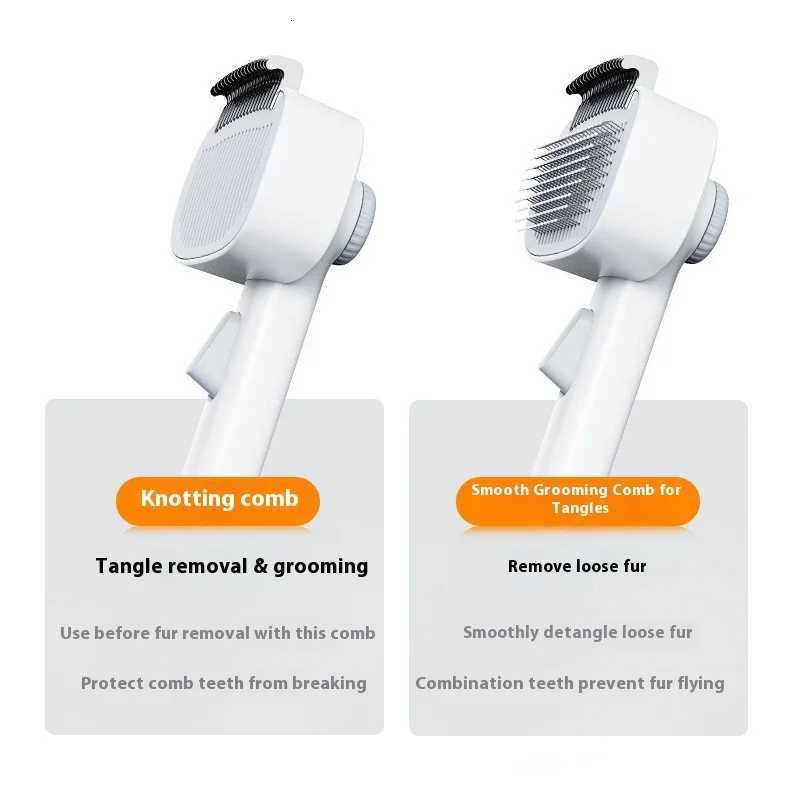 Pet Grooming Brush for Cats Dogs - Detangling Comb Deshedding Tool for Shedding Control and Coat Smoothing M251208 - view 5