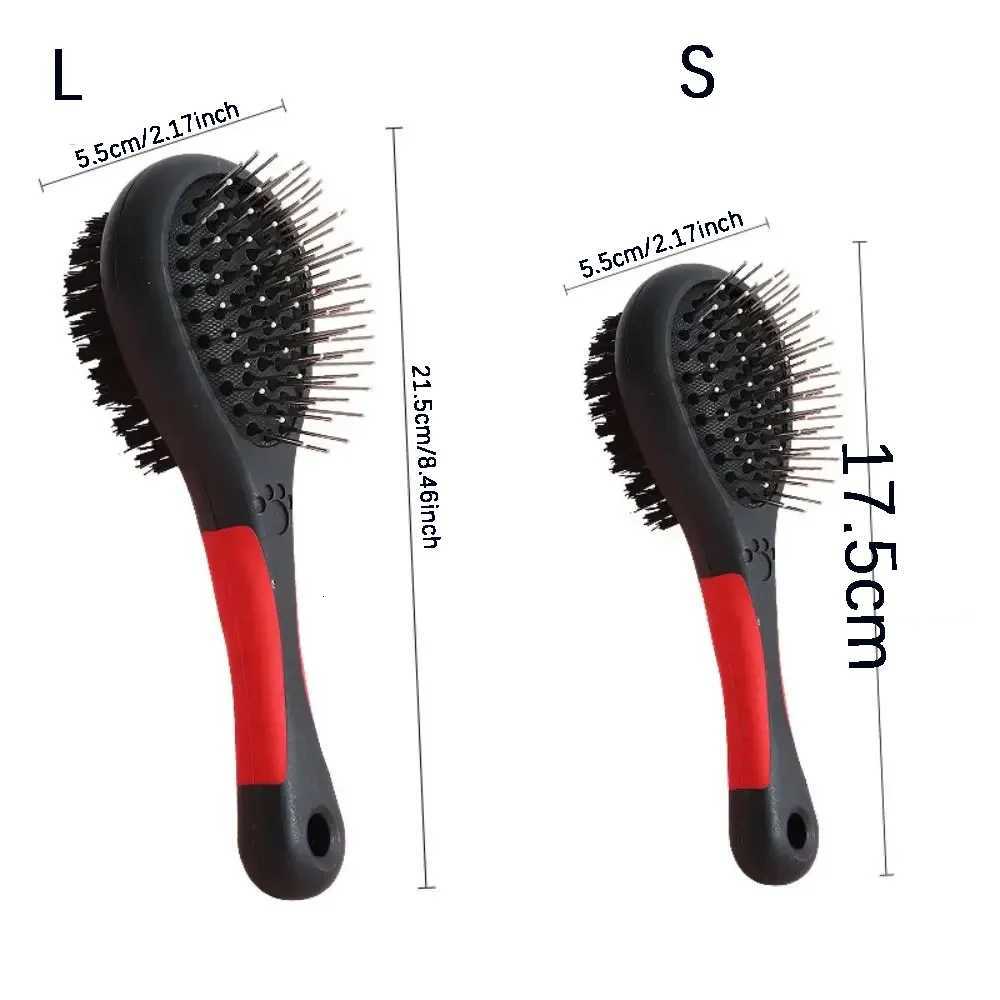 Pet Dog Needle Comb Durable Double-Sided Bathing Brush Plastic Massage Beauty Bristle Brush Floating Hair Remove Grooming Tools M251208 - view 3