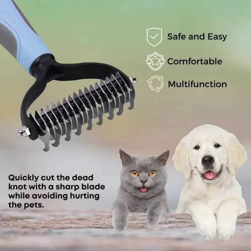 New Professional Pet Cat Hair Removal Comb Brush Dog Grooming Shedding Tools Puppy Hair Shedding Trimmer Pet Fur Trimming Combs M251208 - view 7