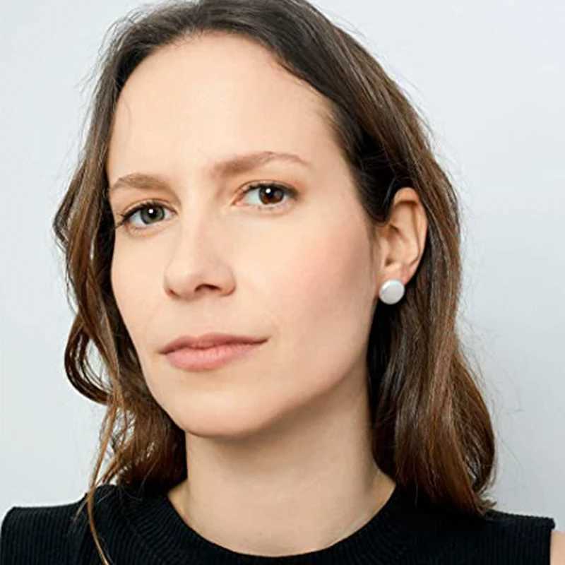 Women Big Baroque Button Pearl Earrings Freshwater Cultured Biwa Coin Pearls 925 Sterling Silver Mounts Stud Earrings Jewelry J251208