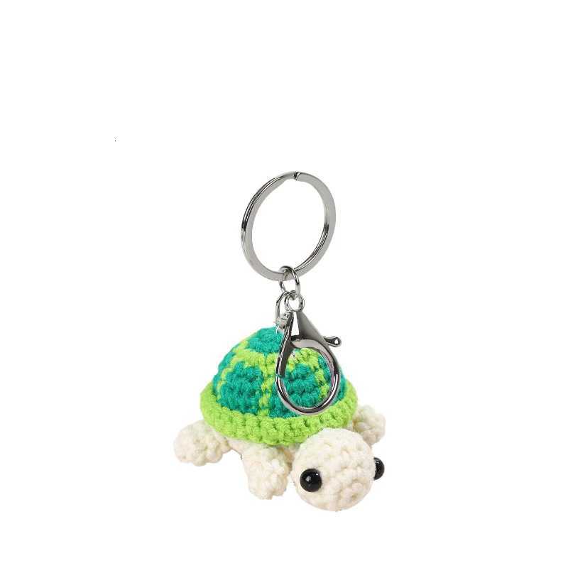 New Cute Little Turtle Car Keychain Mini Turtle Handmade Wool Crochet Backpack Hanging Cute KeychainXJ251208