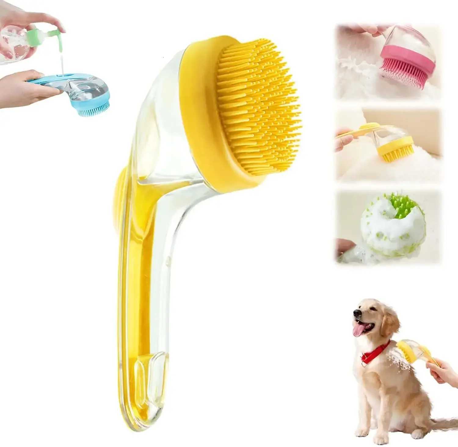 Pet Grooming Brush - Bath Massager Bubble Maker Paw Washer Bath Brush Scrubber Shampoo Brush for Long/Short Haired Dogs Cats M251208 - view 6