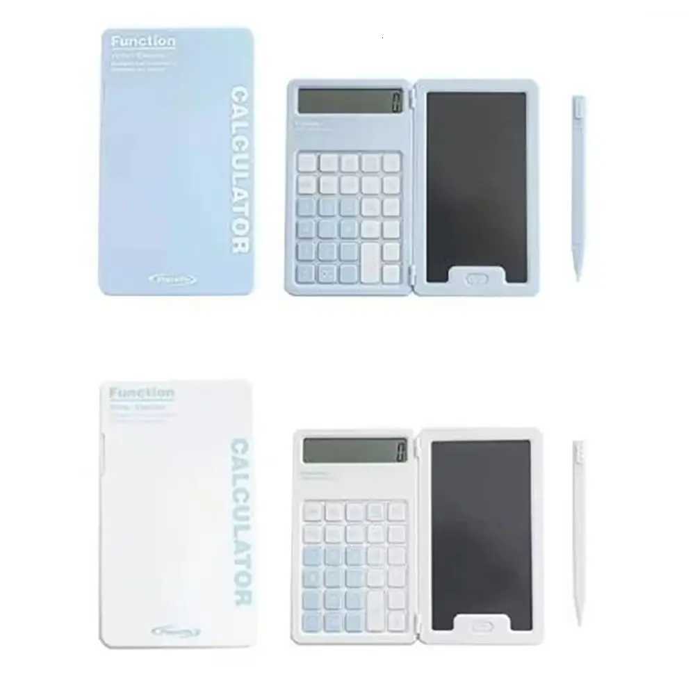 Cute Foldable Calcator Portable LCD Display Mini Finance Calcator Practical LCD Notepad Student Calcator School Stationery H251208