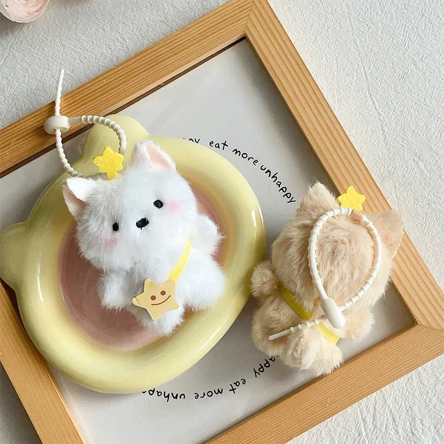 Cute Puppy Plush Pendant Creative Backpack Dog Couple Keychain Doll Soft Stuffed Doll School Bag Accessories Birthday GiftXJ251208 - view 3