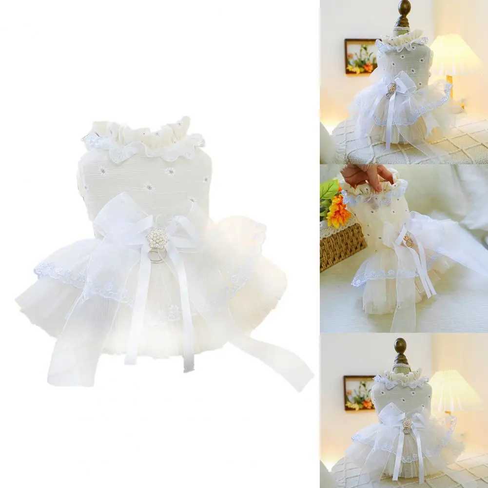 Fine Workmanship Pet Dress Charming Bow Decorated Pet Dress Comfortable Princess Dress for Dogs Cats with Traction for Small M251208