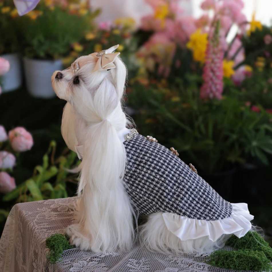 Cat Dress Puppy Pet Apparel Small Dog Clothes Winter Chihuahua Yorkie Pomeranian Yorkshire Terrier Shih Tzu Maltese Dog Clothing M251208