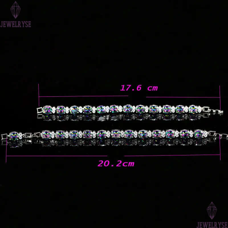 colorful tennis bracelet designer for woman iced out chain bracelets AAA cubic zirconia copper silver plated diamond chains bangles womens lady luxury