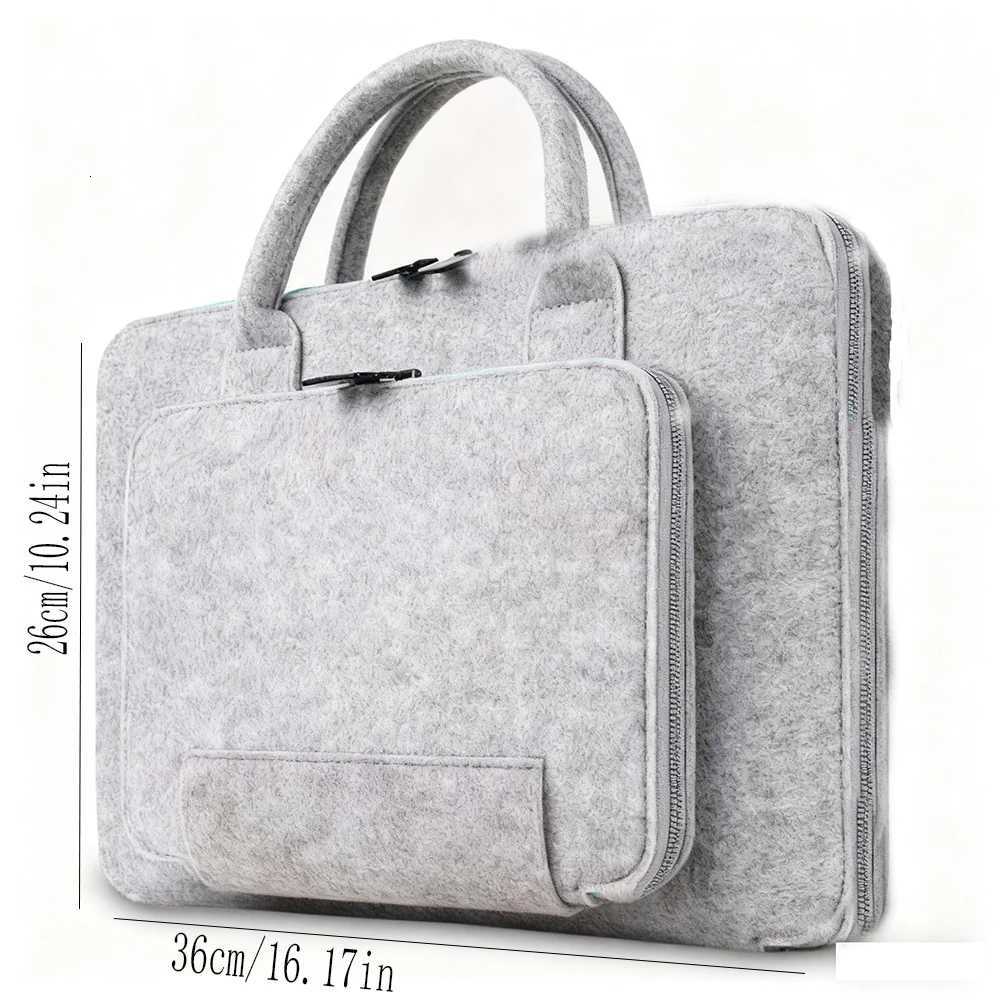 Felt Bag Felt Tote Bag Multifunctional Handbag Double Zipper Computer Bag Portable Computer BagT251208
