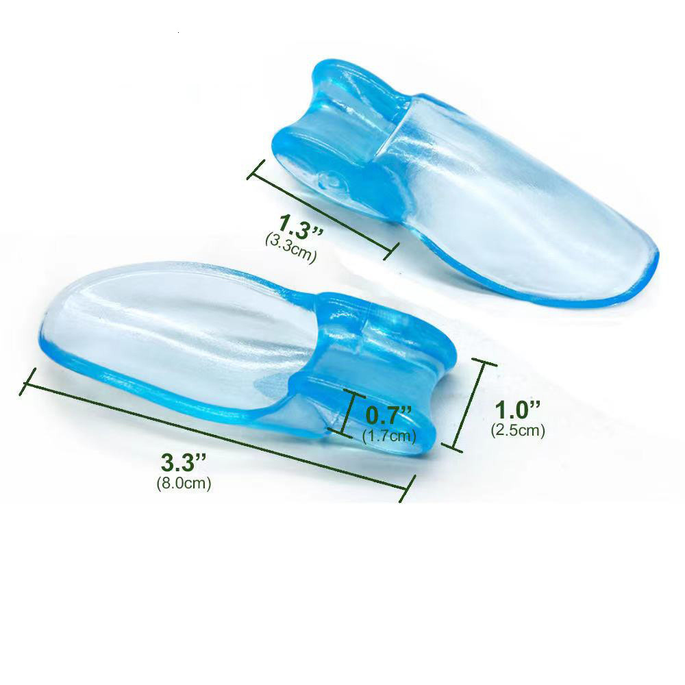 1 Pair Toe Separator Straighten Bent Toes Silicone Relieve Pain Foot Fingers Protector for Adult Toe Dividers Tools Nail Art Too