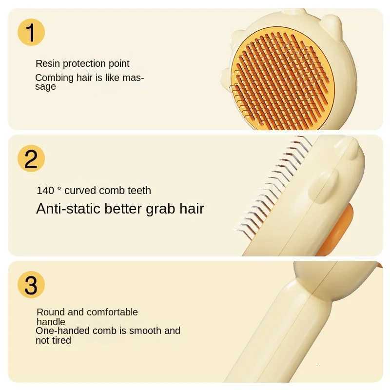 Cats Accessories Brush Pet Hair Grooming Removal Comb Dogs Pets Remover Massages Puppy Kitten Supplies Products Home Garden M251208 - view 7