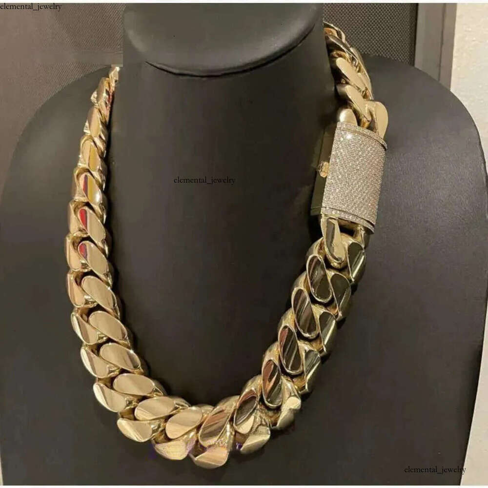 Fine jewelry Pendant Necklaces Choker Custom k Gold 20mm Miami Cuban Chain Necklace