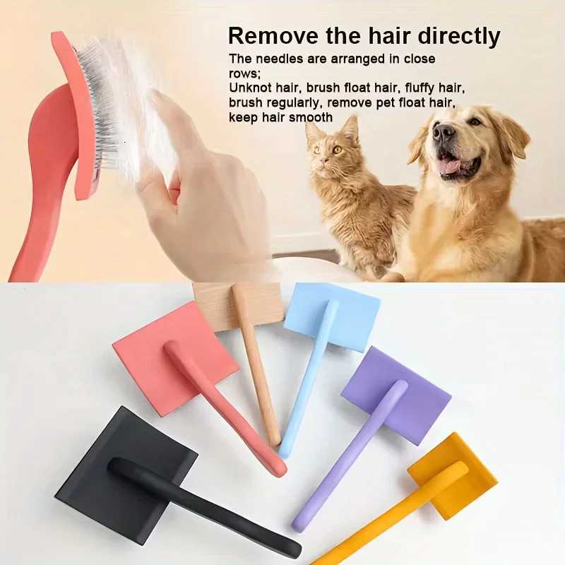 1Pc Extra Long Pin Dog Slicker Brush For Grooming Doodle Hair Shedding Pet Grooming Brush for Cats and Dogs Combs M251208 - view 5