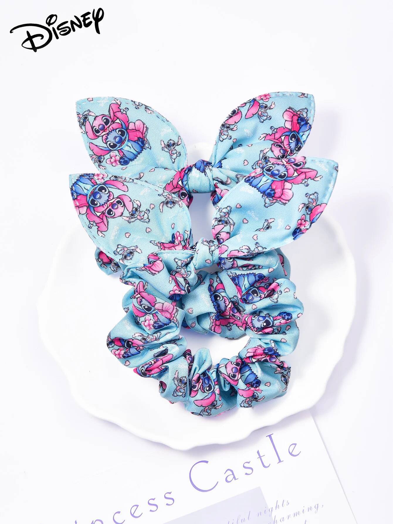 2 pieces of Disney licensed digital printed Stitch ear headbands, cute and trendy hair accessories.
