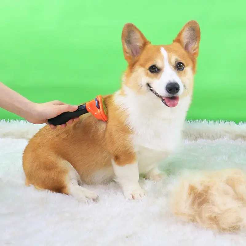 Pet Dog Comb Effective Removal Dog Hair Dog Massage Comb Long/short Tooth Pet Groom Tool Dog Hair Pet Product With FloatingBrush M251208 - view 5
