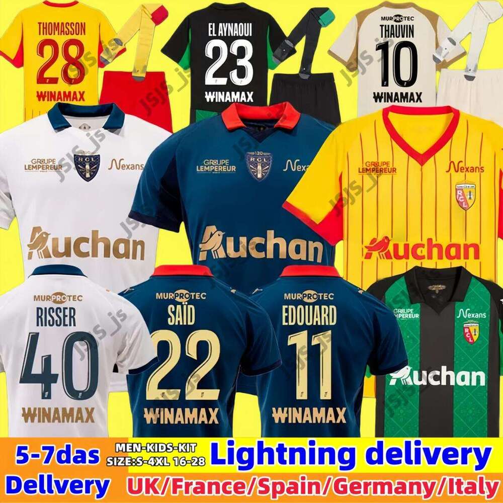 Maillot RC Lens 25 26 Soccer Jerseys Home Away Saint-Barbe Special EL AYNAOUI KAKUTA FULGINI DIOUF SPIERINGS GANAGO SOTOCA WAHI Football Shirt 2025 2026 Kids