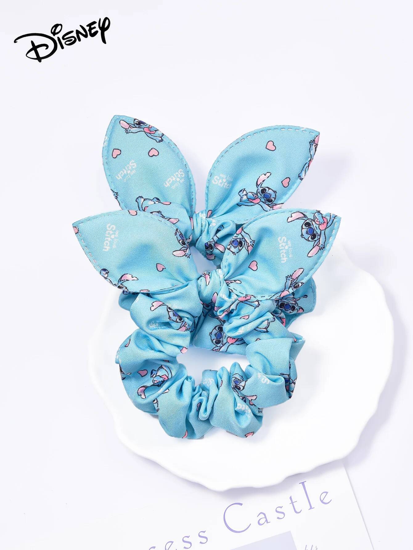 2 pieces of Disney licensed digital printed Stitch ear headbands, cute and trendy hair accessories.