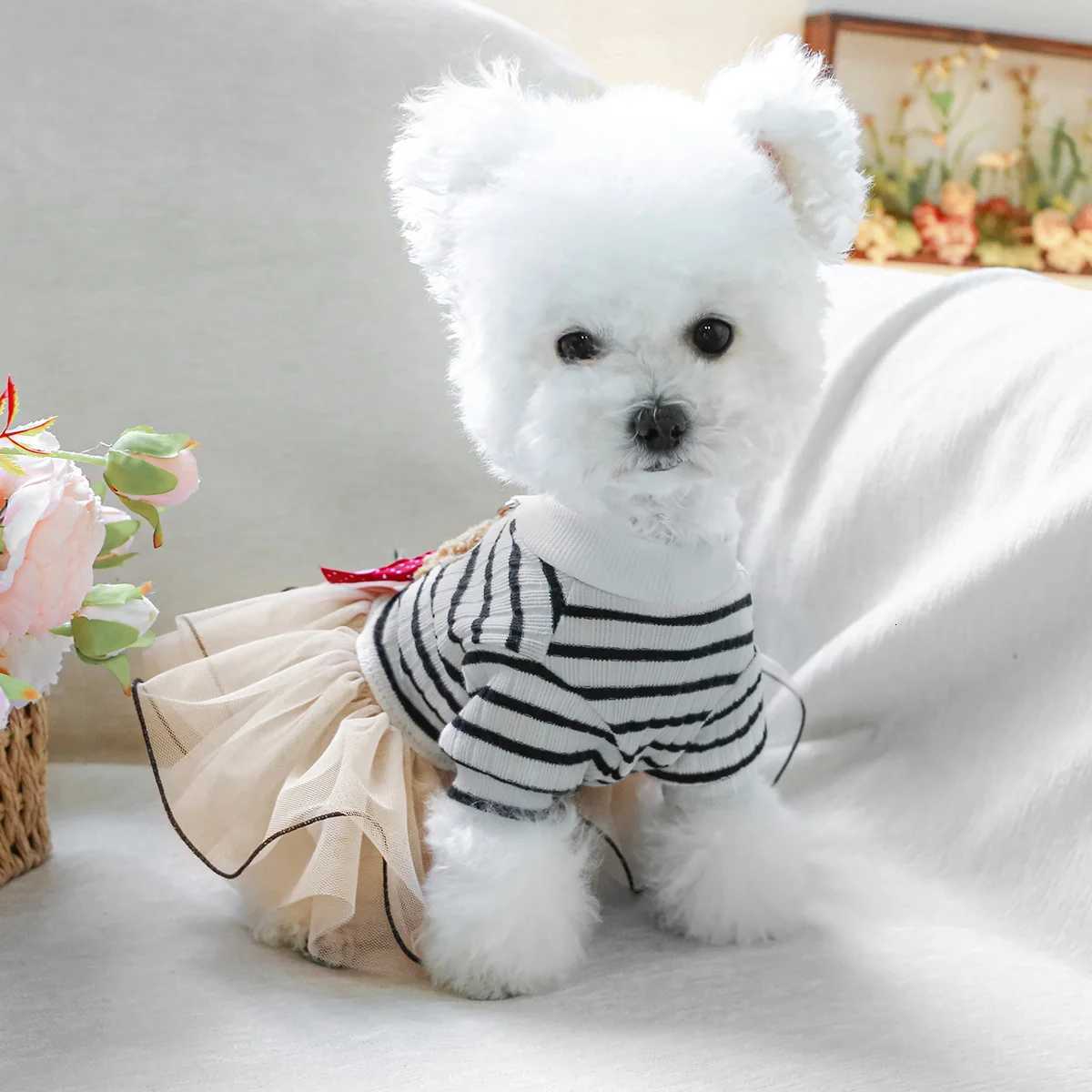Feifei Bear Puffy Dress Pet Clothes Dog Cat Hair Loss Summer Hair Loss Wedding Dress M251208