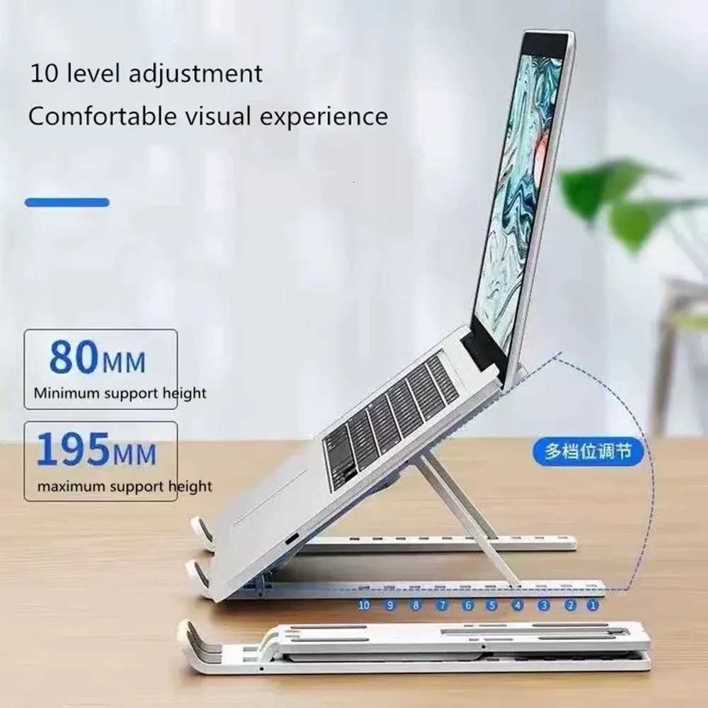 Foldable Laptop Stand Cooling Notebook Bracket Adjustable Ergonic Laptop port Base Holder Laptop Tablet Accessories Stands C251208